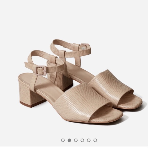 Everlane Shoes - EVERLANE the block heel sandal in sand lizard 7.5